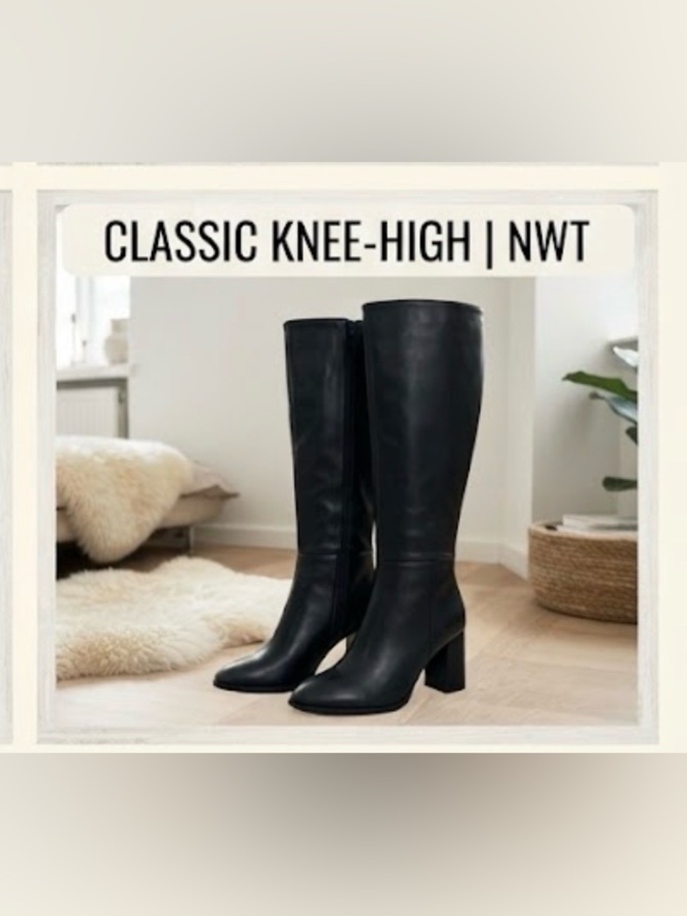 Target Black Knee-High Block Heel Boots